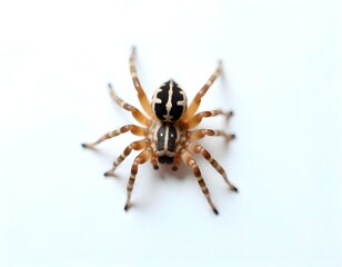 Wall Mural - A single spider on white background