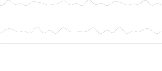 Poster - Minimalist line art - abstract wave patterns on white background.