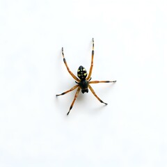 Wall Mural - A single spider on white background