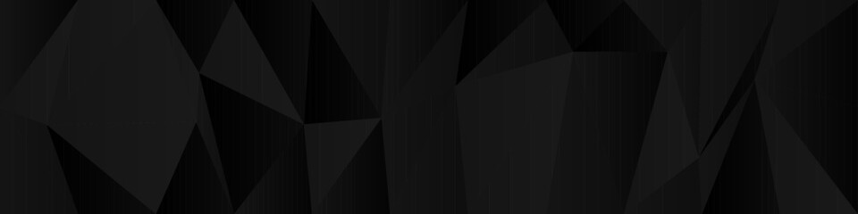 Poster - Abstract geometric black polygonal background for design and creative projects.