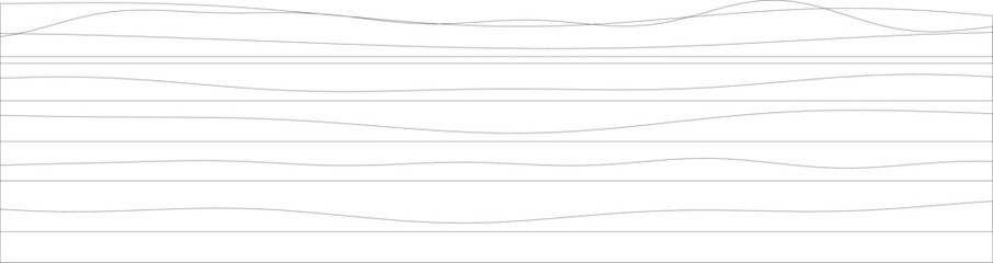 Poster - Abstract monochrome line art featuring wavy patterns and horizontal lines.