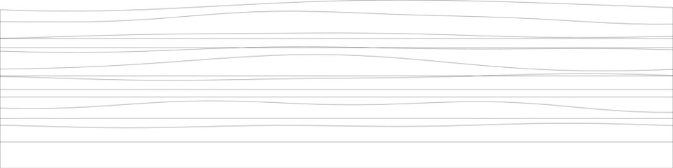 Poster - Abstract black and white line art with horizontal waves on plain background.
