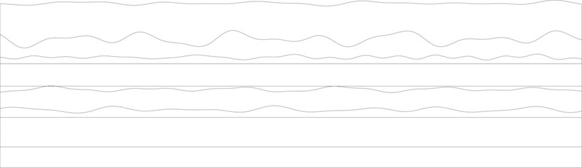 Poster - Abstract black and white line art with horizontal patterns.