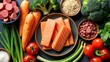 © NeoDesign Hub - Healthy salmon veggie grain bowl vibrant