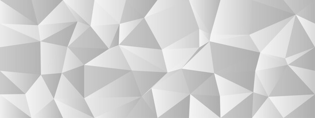 Poster - Geometric chaos pattern with abstract triangular shapes in monochrome design for background or wallpaper.