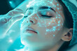 © Muhammad - Futuristic skin analysis technology revealing a network of connections for precision treatment and enhancement