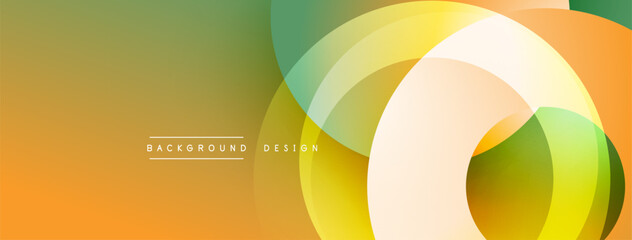 Poster - Abstract composition with layered circular elements, blending gradients and soft transitions, creating a sense of depth, motion, and visual harmony