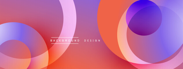 Poster - Abstract composition with layered circular elements, blending gradients and soft transitions, creating a sense of depth, motion, and visual harmony