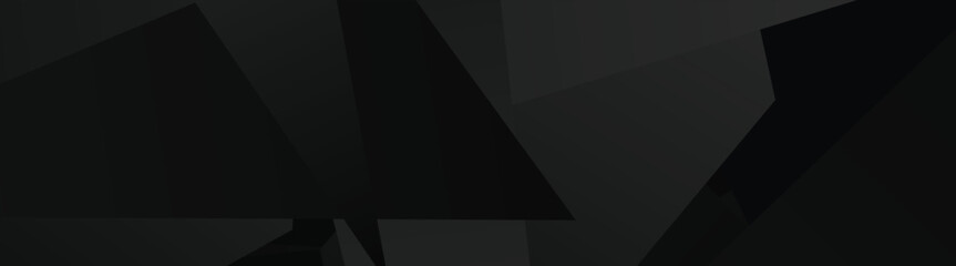 Poster - Abstract geometric dark patterns featuring overlapping triangular shapes and subtle light play.