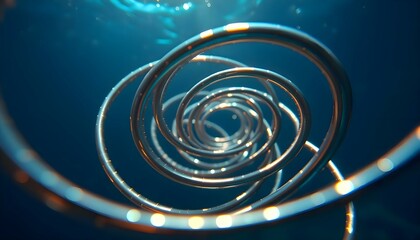 Wall Mural - a close up of a metal object in the water