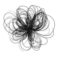 Wall Mural - a flower scribble drawing abstract pattern.