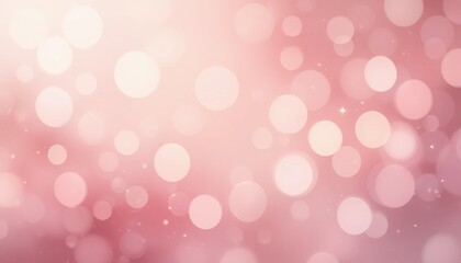 Poster - Soft pink bokeh background with round light circles and sparkles