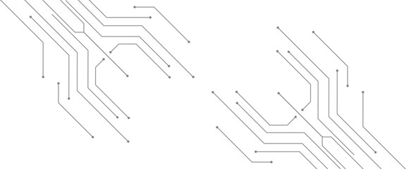Poster - Abstract global network with connect lines and technology circuit banners digital technology 