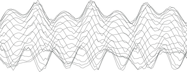 Poster - Abstract geometric wave pattern for modern design and art projects.