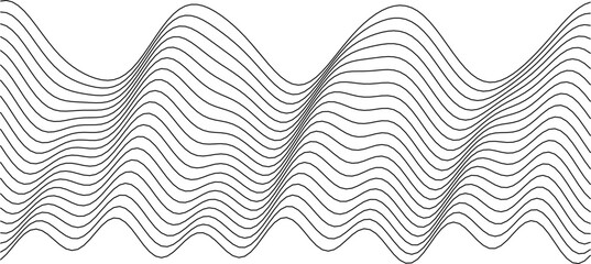 Poster - Abstract wave pattern design with flowing lines for background and decor.