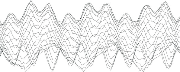 Poster - Abstract waveform pattern for creative design and digital projects.