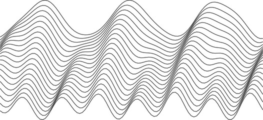 Poster - Abstract wave pattern design for modern art, technology, and decorative projects.