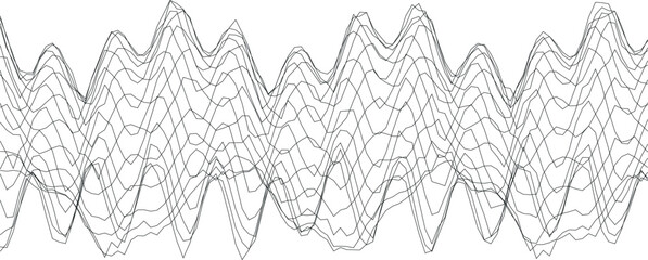 Poster - Intricate wave pattern design for abstract artwork and digital projects.