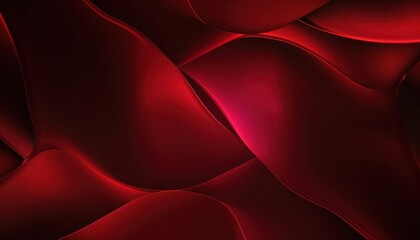 Fototapete - Dark red abstract backgrounds flowing lines curves dark smooth gradient colours infinity super detailed geometry dynamic realistic glowing wave.