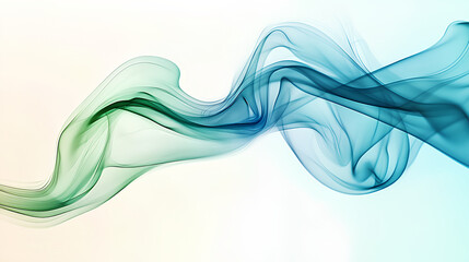 Poster - abstract digital art piece that appears to be blue green smoke