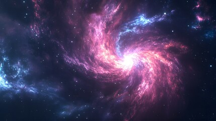 Poster - Vibrant and colorful galaxy showcasing a beautiful array of stars and cosmic details in a stunning futuristic space setting