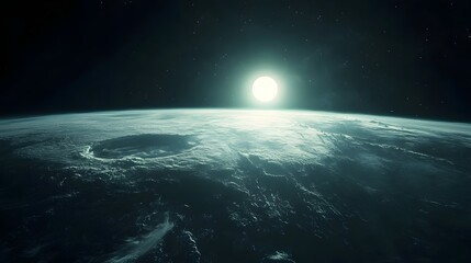 Poster - Breathtaking view of earth from space showcasing the planet's beauty in a timeless cosmic perspective