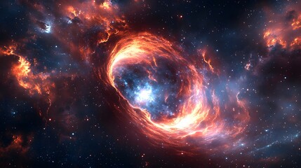 Poster - Brilliantly bright star shining in the night sky with photorealistic detail capturing the beauty of the universe