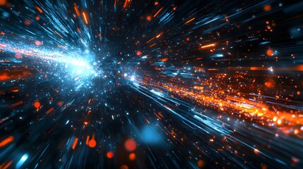 Poster - An enormous explosion of light creating a spectacular visual display capturing the essence of energy and power