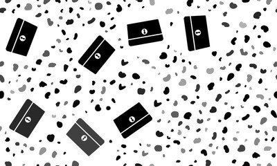 Poster - Abstract seamless pattern with chest symbols. Creative leopard backdrop. Illustration on transparent background