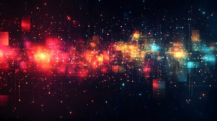 Poster - Captivating colorful abstract background with bold shapes and patterns creating a mesmerizing visual experience