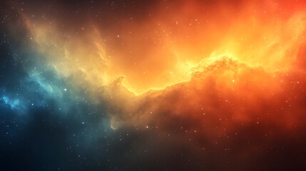 Poster - Majestic nebula surrounded by twinkling stars in a vast cosmic scene capturing the beauty of outer space