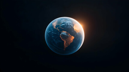 Wall Mural - pixelated earth and moon in space