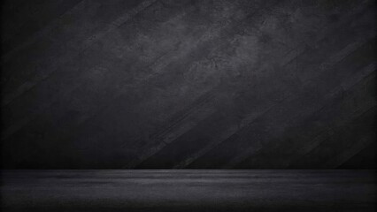 Poster - a dark chalkboard wall and floor with a grunge look