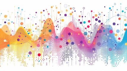 Poster - Visual representation of data trends and analytics in business performance measurement and reporting