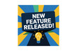 © ahmadfarazswl - New feature released announcement with lightbulb idea and creative background design