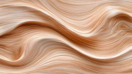 Fototapete - Soft Light Brown Wooden Background with Wave Pattern