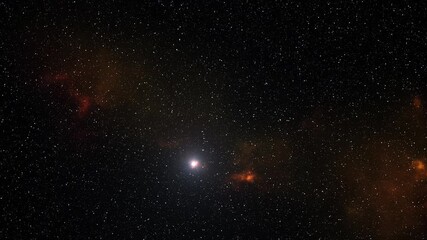 Wall Mural - animation, stars, galaxies and nebulae in space