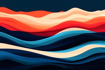 Poster - Abstract vector background with colorful waves