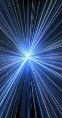 Poster - Abstract Blue Light Speed Lines Background