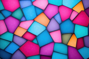 Poster - Vibrant and Colorful Assortment of Paper Squares Arranged in a Creative Pattern Showcasing a Playful and Artistic Approach to Crafting and Design