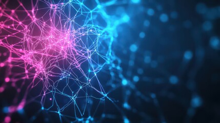 Poster - Intricate Network of Neurons Interconnected in a Luminous Brain Illustration Depicting the Complexity and Beauty of Neural Pathways and Connections