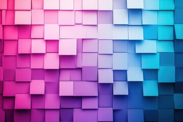 Poster - Vibrant and Colorful Abstract Wallpaper Featuring a Mosaic of Vivid Squares in Varying Sizes Creating a Playful and Energetic Visual Experience