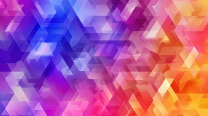 Abstract geometric pattern with vibrant, colorful triangles.