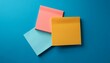 © Amber - colorful sticky notes on bright blue background for inspiration idea organization and creative thinking activities in office and home