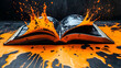 © Anatoli - Open Book With Vibrant Paint Splash on Background