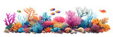 Coral reef on transparent background. Cutout, PNG format