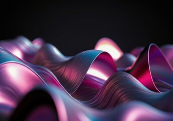 Poster - Abstract waves of vibrant colors creating a dynamic visual experience