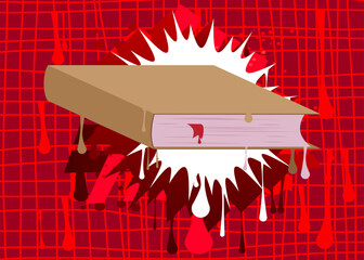 Poster - Book graffiti. Abstract modern street art decoration performed in urban painting style.