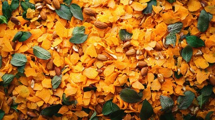 Poster - Healthy carrot salad made with grated carrots and nuts 
