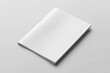 © Shahida - Clean Blank White Magazine Cover on White Background Surface in Diagonal View